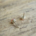 Pink Carved Stud Earrings